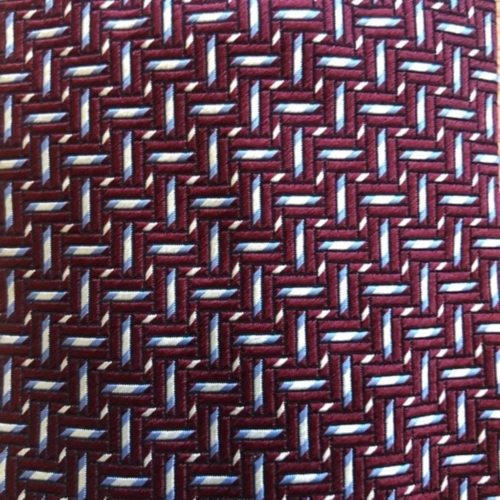 Canali Red Geometric Tie